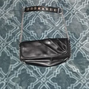 Black studded purse